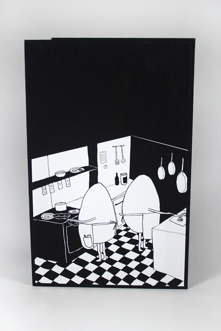 Pauline Nyren's Egghead restaurant image of two egg cartoons
